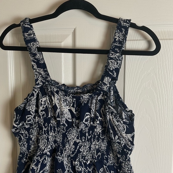 Larsyn & Lily Floral Navy Jumpsuit size X-Large - Picture 6 of 9